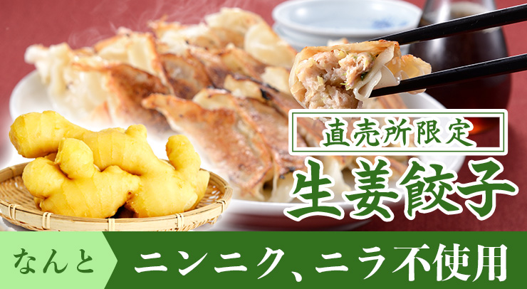 直売所限定生姜餃子